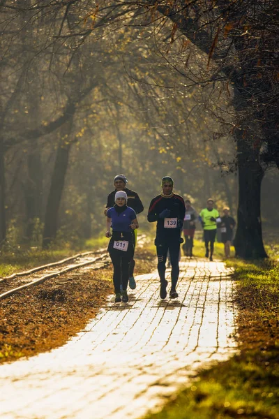 15-Dez 2019 Semi-maratona na Romênia, Arges, Pitesti — Fotografia de Stock