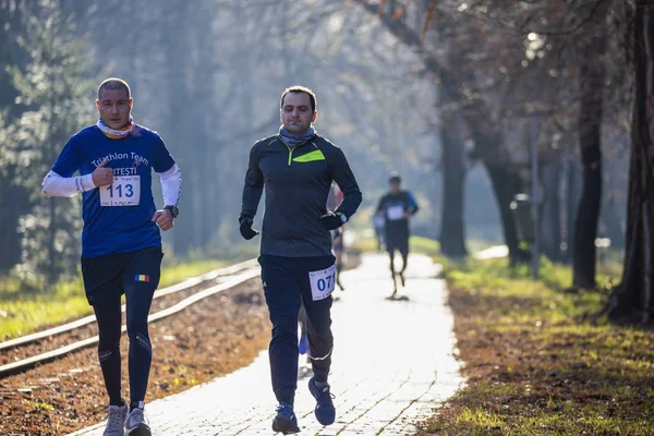 15-Dec 2019 Semi-marathon competition in Romania, Arges, Pitesti — стокове фото