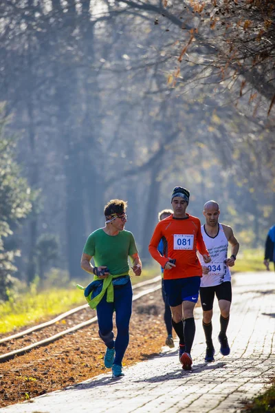 15-Dec 2019 Semi-marathon competition in Romania, Arges, Pitesti — Stock Photo, Image