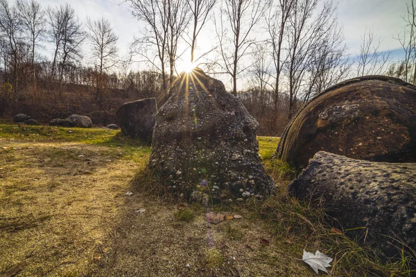 Trovantii - nejpodivnější živé kameny v Rumunsku. — Stock fotografie