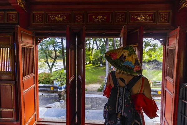 Minh Lau pavilion at Minh Mang Emperor Tomb in Hue, Vietnam — Stock Photo, Image