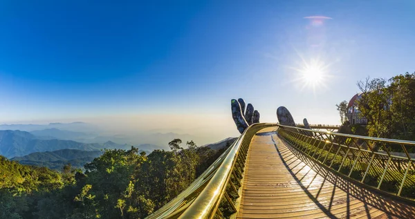 Puente Oro Mano Dios Nang Vietnam Enero 2020 — Foto de Stock