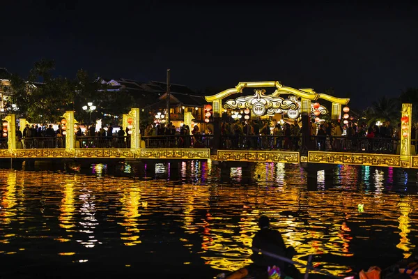Hoi Vietnam Enero 2020 Vista Nocturna Hoi Hoi Patrimonio Cultural — Foto de Stock