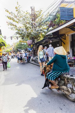 Hoi An, Vietnam - January 16, 2020: Representative images of the various tourist attractions seen in the tour of the old city.