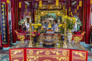 Hoi An, Vietnam - January 16, 2020: Representative images of the various tourist attractions seen in the tour of the old city.