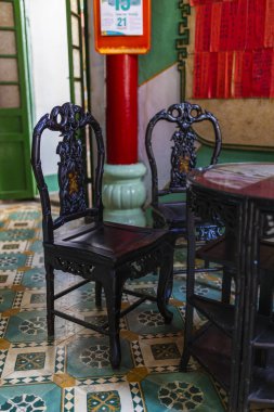 Hoi An, Vietnam - January 16, 2020: Representative images of the various tourist attractions seen in the tour of the old city.