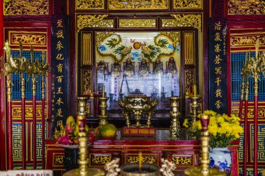Hoi An, Vietnam - January 16, 2020: Representative images of the various tourist attractions seen in the tour of the old city.