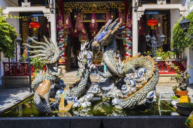 Hoi An, Vietnam - January 16, 2020: Representative images of the various tourist attractions seen in the tour of the old city.