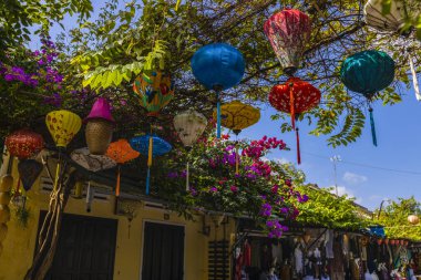 Hoi An, Vietnam - January 16, 2020: Representative images of the various tourist attractions seen in the tour of the old city.
