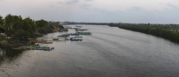 Paysage Avec Une Rivière Près Hoi Vietnam Dans Zone Pêche — Photo