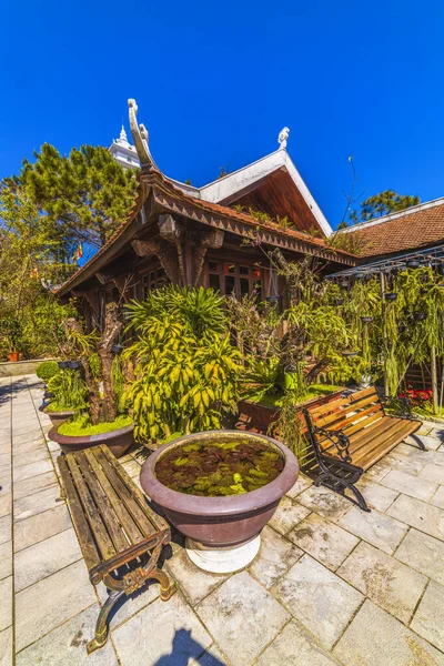 2020年1月16日フランスの村と中国の寺院バーナヒルズ サンワールド ダナン ベトナム中央部に — ストック写真