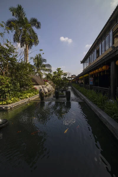 Gebouwen Hekken Bij Ingang Van Kabelbaan Sun World Nang Vietnam — Stockfoto