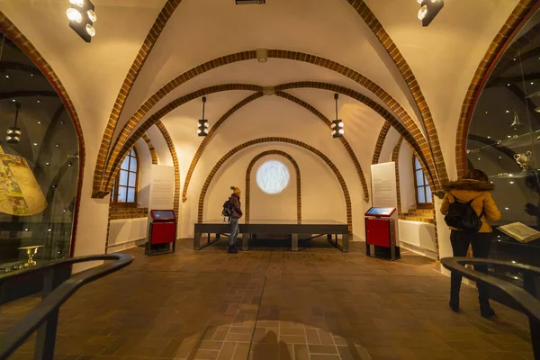 Berlín Febrero 2020 Interior Iglesia San Nicolás Centro Histórico Altstadt — Foto de Stock