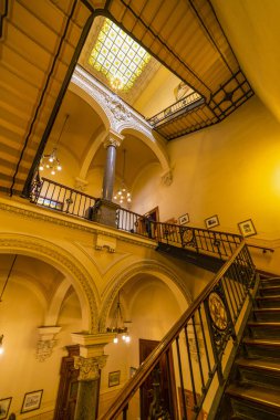 Berlin, Germany - February 7, 2020: Interior view of the Cathedral of Berlin. High angle view.