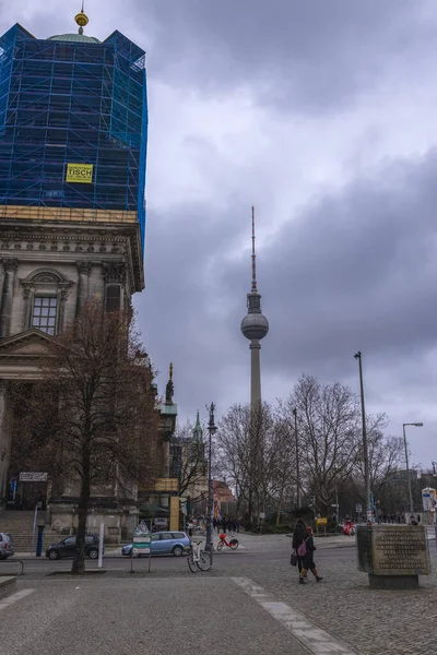 162 5000Berlin Germany February 2020 View Television Tower Fernsehturm Berlin — Stock fotografie