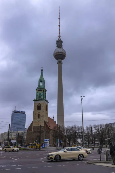 162 5000Berlin Germany February 2020 View Television Tower Fernsehturm Berlin — Stockfoto