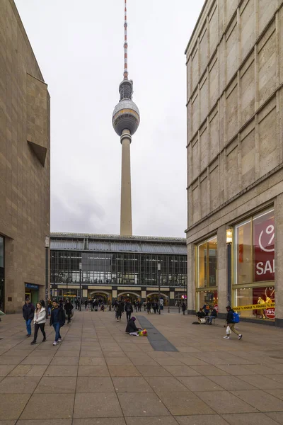 162 5000Berlin Germany February 2020 View Television Tower Fernsehturm Berlin — Zdjęcie stockowe