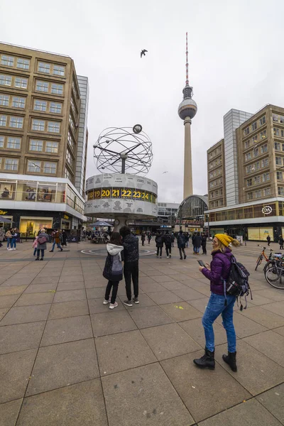 162 5000Berlin Alemania Febrero 2020 Vista Torre Televisión Fernsehturm Berlín —  Fotos de Stock