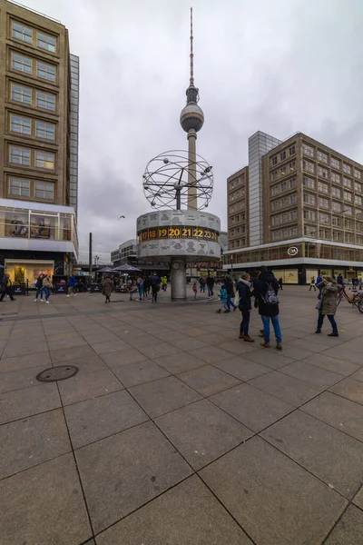 162 5000Berlin Jermany Februari 2020 Pemandangan Menara Televisi Fernsehturm Berlin — Stok Foto