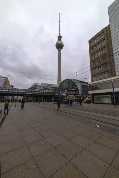 162 5000Berlin Germany February 2020 View Television Tower Fernsehturm Berlin — стоковое фото