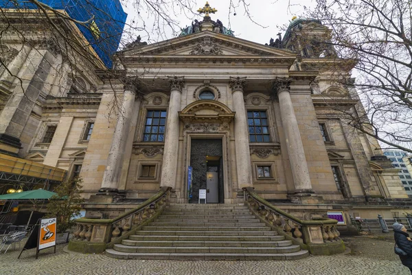 Berlin Germany Frebuary 2020 Tourists Visiting Berliner Dom Cathedral Church — ストック写真