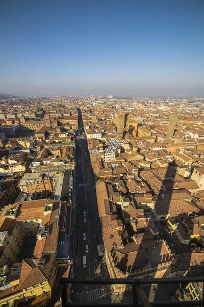 Luftaufnahme Von Due Torri Oder Zwei Türmen Bologna Provinz Emilia — Stockfoto