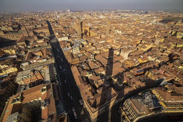 Veduta Aerea Del Paesaggio Urbano Due Torri Due Torri Bologna — Foto Stock