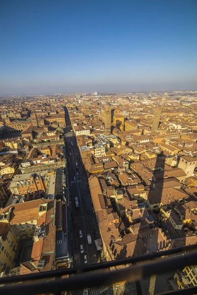 Veduta Aerea Del Paesaggio Urbano Due Torri Due Torri Bologna — Foto Stock