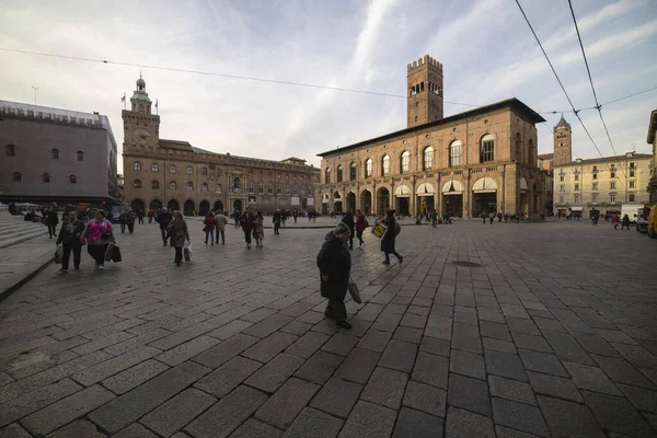 Bolonia Włochy Lutego 2020 Widok Niesamowite Miasto Bolonia Włoszech Przed — Zdjęcie stockowe