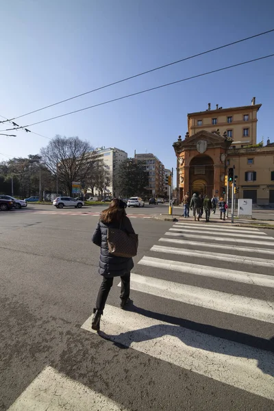 Bolonia Włochy Lutego 2020 Widok Niesamowite Miasto Bolonia Włoszech Przed — Zdjęcie stockowe