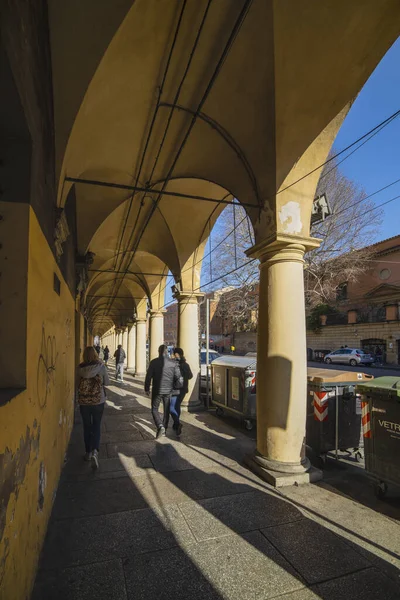 Болонья Італія Лютого 2020 Вид Чудове Місто Болонья Італії Перед — стокове фото