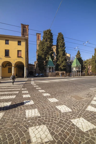 Bolonia Włochy Lutego 2020 Widok Niesamowite Miasto Bolonia Włoszech Przed — Zdjęcie stockowe