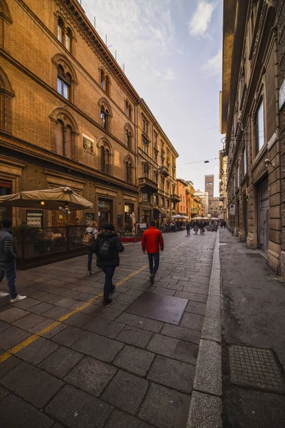 Bologne Italie Février 2020 Vue Étonnante Ville Bologne Italie Avant — Photo