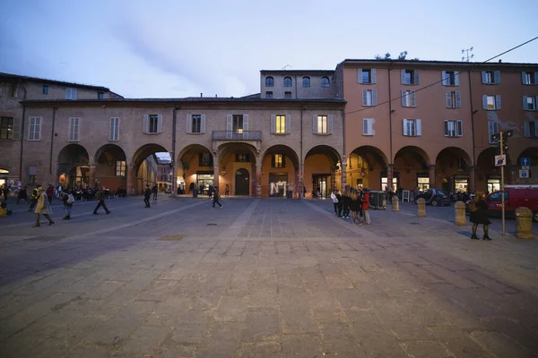 2020 Február Bologna Történelmi Belvárosa Éjszaka Olaszország — Stock Fotó