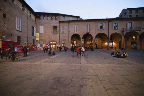 Februari 2020 Historiska Centrum Bologna Natten Italien — Stockfoto