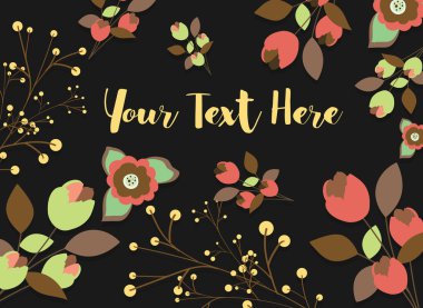 Çiçek öğeleri arka plan