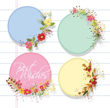 Romantik çiçek tebrik afiş ve çerçeveler