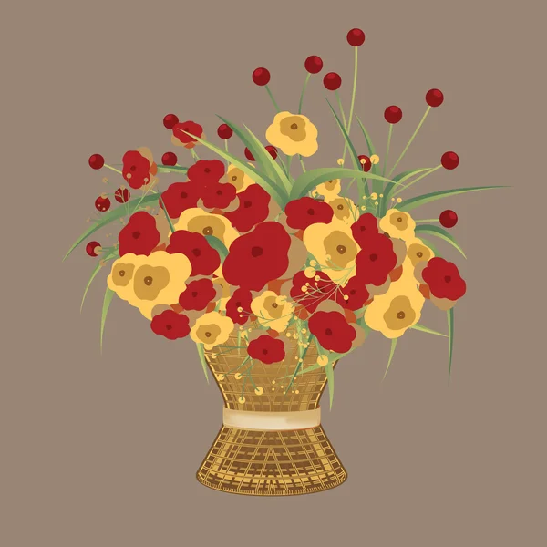 Anniversary Flowers Bouquet Vector — Stock Vector