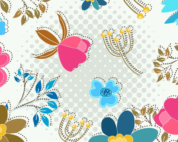 Decoration Flowers Background — Stock Vector