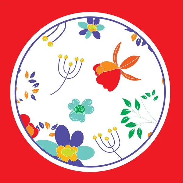 創造的な花要素背景 — ストックベクタ
