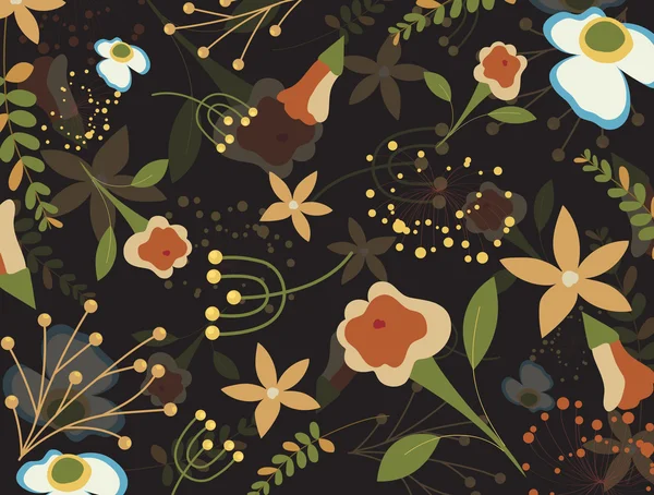 Retro Blumen Hintergrund — Stockvektor