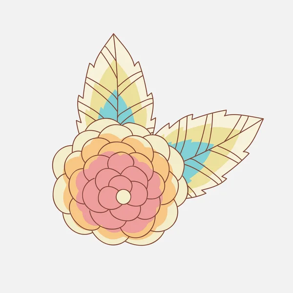 Flores en flor Dibujo vectorial — Archivo Imágenes Vectoriales