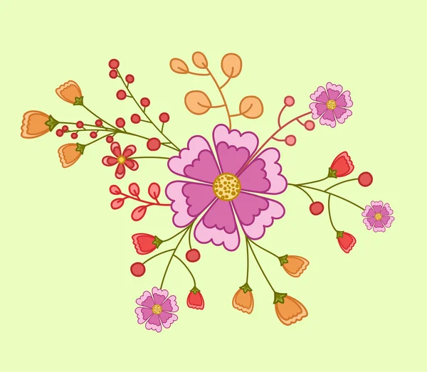 Mano Arte elemento floral — Archivo Imágenes Vectoriales