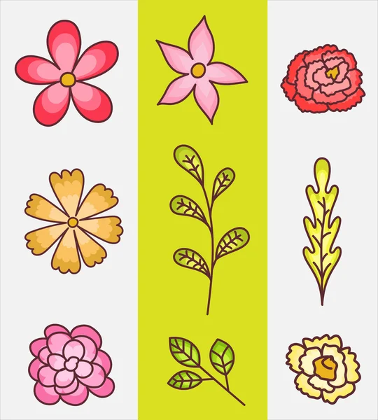 Floral Elements Vector — Stock Vector