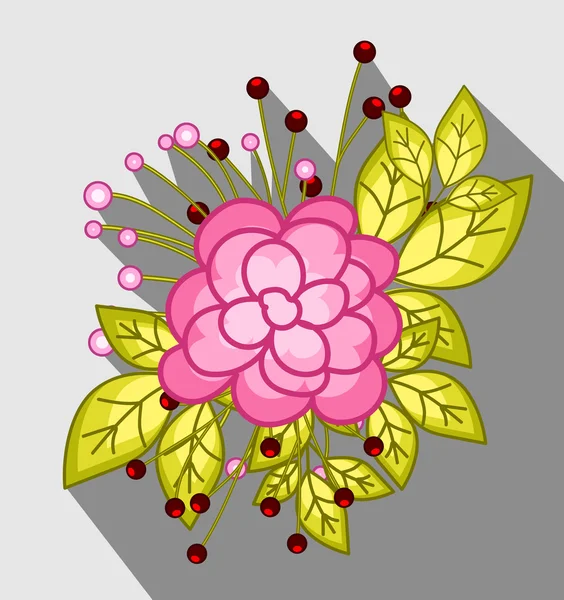 Diseño de flores de acuarela — Vector de stock