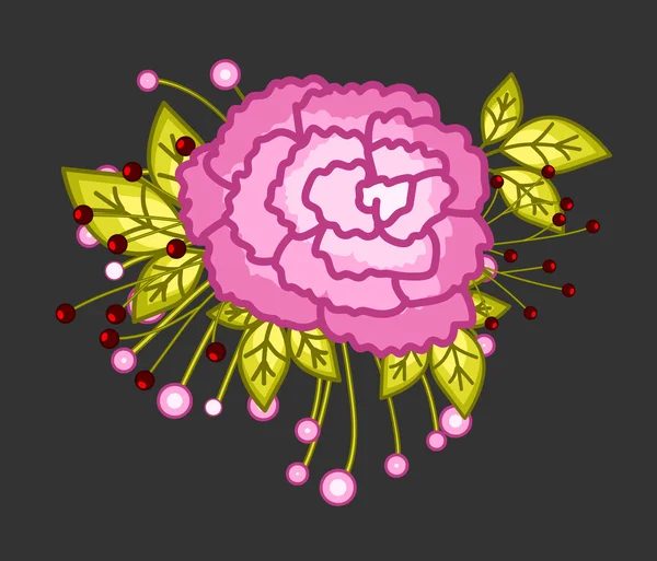 Diseño de flores de acuarela — Vector de stock