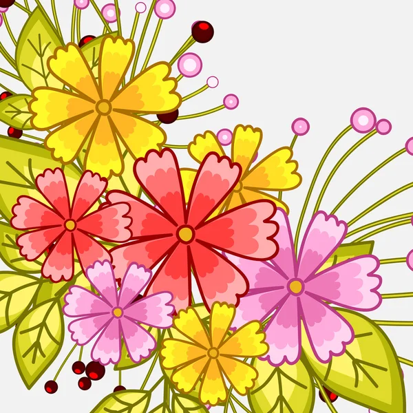 Helle Blumen Hintergrund — Stockvektor