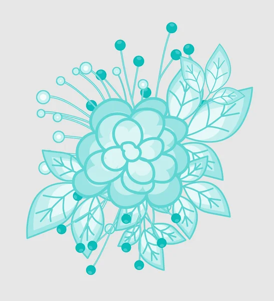 Diseño de elementos de flor vintage — Vector de stock