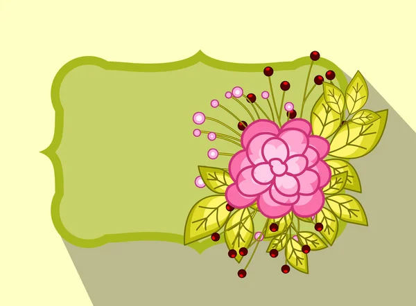 Bannière de salutation des fleurs vecteur — Image vectorielle