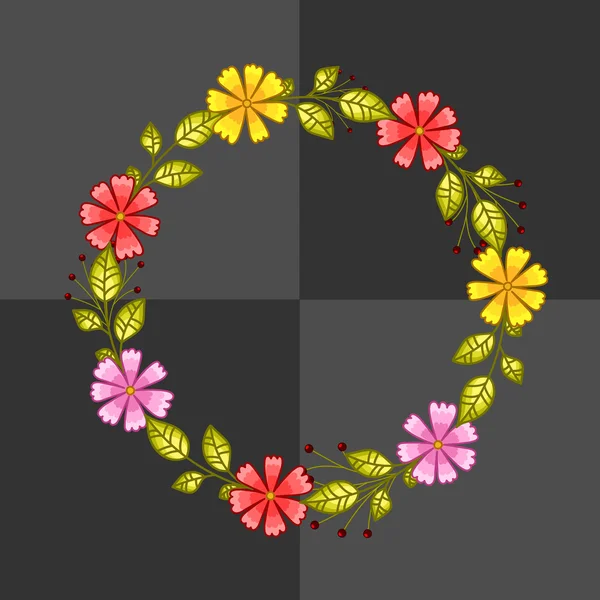 Gyönyörű virágok keret — Stock Vector